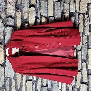 Women's White Stag red pea coat jacket size large